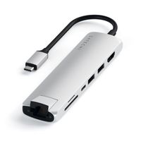 Satechi ST-UCSMA3S interface hub USB 3.2 Gen 1 (3.1 Gen 1) Type-C 5000 Mbit/s Zilver - thumbnail