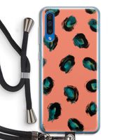 Pink Cheetah: Samsung Galaxy A50 Transparant Hoesje met koord
