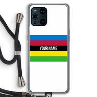 WK Wielrennen: Oppo Find X3 Transparant Hoesje met koord