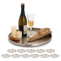 James - Deko Tablett - zilver of goud - massief aluminium - ø 40 cm