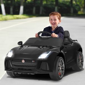 12V Jaguar F-Type SVR Kinderauto op Batterij Aangedreven Auto met Afstandsbediening Schokabsorberende Wielen (Blauw/Rood/Zwart)