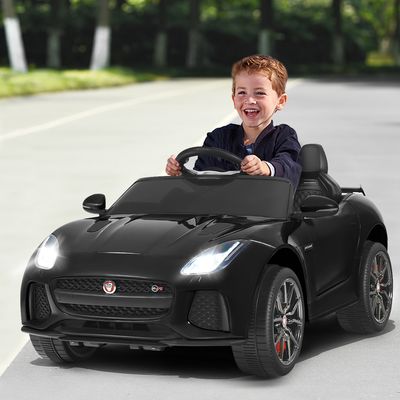 12V Jaguar F-Type SVR Kinderauto op Batterij Aangedreven Auto met Afstandsbediening Schokabsorberende Wielen (Blauw/Rood/Zwart)
