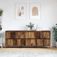Dressoirs 3 pcs Oud hout 180 x 35 x 70 cm Bewerkt hout