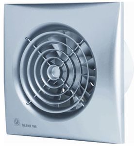 S&P Silent 100 CRZ badkamerventilator met instelbare nalooptimer zilver