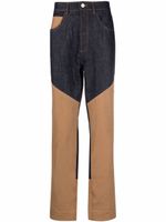 Wales Bonner pantalon bicolore - Bleu