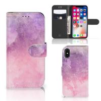 Hoesje Apple iPhone X | Xs Pink Purple Paint Hoesje Apple iPhone X | Xs Pink Purple Paint