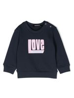 DSQUARED2 KIDS sweat en coton à slogan imprimé - Bleu - thumbnail