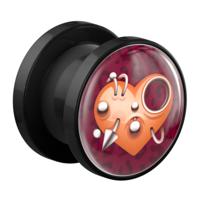 Tunnel met Heart "Erotica" Design Acryl Tunnels & Plugs - thumbnail