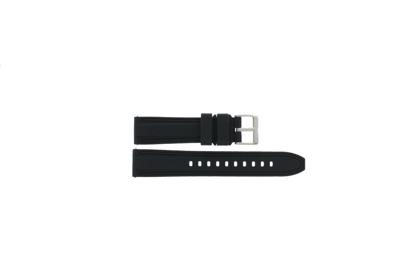 Horlogeband Universeel JD143 Silicoon Zwart 20mm