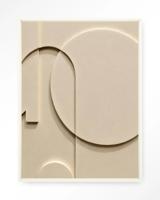 Urban Cotton Wandkleed 'Siaa 3' 80 x 110cm in Floating Frame - off white