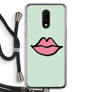 Kusje: OnePlus 7 Transparant Hoesje met koord
