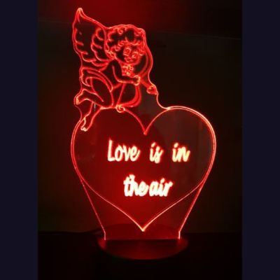 3D LED LAMP - CUPIDO HART - Ontwerp-zelf.nl