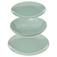 Servies set Colorama uni - 18-delig - groen - aardewerk dinerservies - tafelservies - 6 personen