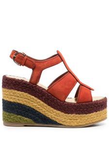 Ferragamo espadrilles à semelles compensées - Orange