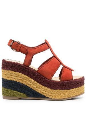Ferragamo espadrilles à semelles compensées - Orange