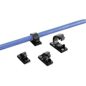 TRU COMPONENTS TC-6JR-S203 Bevestigingssokkel Zelfklevend 1593032 Bundel-Ø (bereik) 7.50 mm (max) Zwart 1 stuk(s)