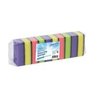 Schuurspons cleaninq assorti 90x60x30mm 10st
