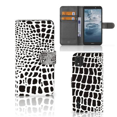 Nokia C2 2nd Edition | Telefoonhoesje | Met pasjeshouder | Slangenprint