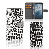 Nokia C2 2nd Edition | Telefoonhoesje | Met pasjeshouder | Slangenprint