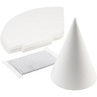 Creativ Company Kegel, h: 23 cm, d 16,5 cm, 230 gr, wit, 50 stuk/ 1 doos