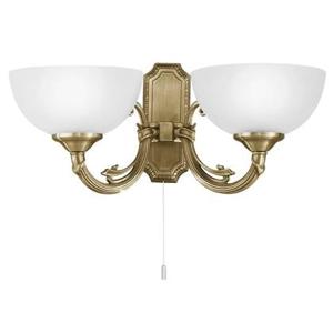 EGLO Savoy - Wandlamp - 2 Lichts - Brons - Wit