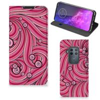 Motorola One Zoom | Bookcase | Swirl Pink
