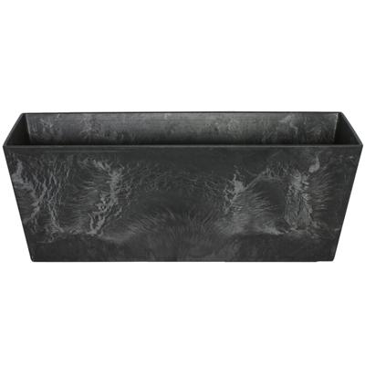 Ter Steege Plantenbak - gerecycled kunststof - zwart - 55 x 17 cm - Binnen en buiten gebruik