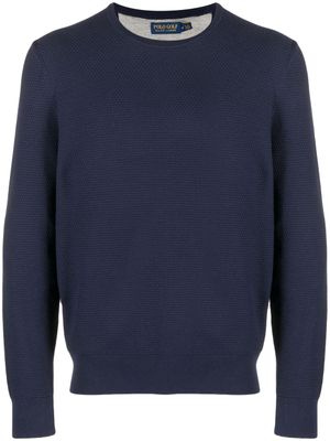 Polo Ralph Lauren pull gaufré à logo brodé - Bleu