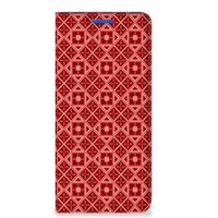 OPPO Reno6 5G Hoesje met Magneet Batik Rood - thumbnail