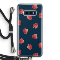 Framboosjes: Samsung Galaxy S10e Transparant Hoesje met koord