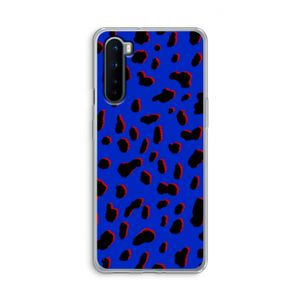 Blue Leopard: OnePlus Nord Transparant Hoesje