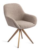Jesper Home Draaibare Eetkamerstoel 'Kushi' Turn Rose, kleur Stone Haze