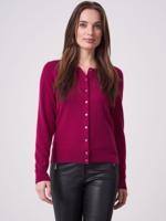 Basic fijngebreid vest met ronde hals van biologisch cashmere
