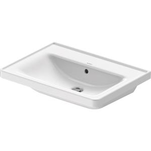 Duravit D-Neo wastafel met wondergliss 65x48x16.5cm 1 kraangat rechthoek Keramiek Wit 23676500601