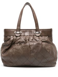 CHANEL Pre-Owned sac à main en cuir matelassé à losanges (2006-2008) - Marron