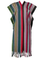 colville poncho rayé à col v - Multicolore