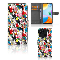 Xiaomi Redmi 10C Telefoonhoesje met Pasjes Birds - thumbnail