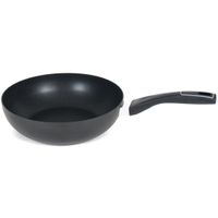 Aluminium zwarte wok/wokpan Gusto met anti-aanbak laag 28 cm - thumbnail