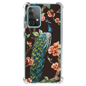 Samsung Galaxy A52 4G/5G Case Anti-shock Pauw met Bloemen