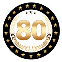 Decoratie 80 jaar pakket