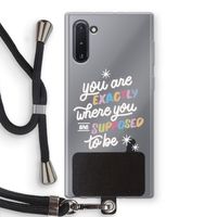 Right Place: Samsung Galaxy Note 10 Transparant Hoesje met koord