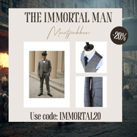 Maatpak Voor Heren | 3-delig Pak | Grijs-Blauw | Windowpane | Kamgaren Wol | Lichtgewicht & Ademend | Peaky Blinders