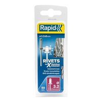 Rapid RVS Blindklinknagels Ø 3,2x8mm + boor in blister (50 stuks)
