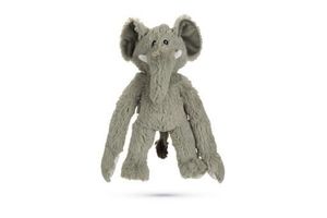 Beeztees olifant james - hondenspeelgoed - pluche - grijs - 40x20x12,5 cm