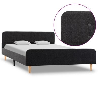 Bedframe jute donkergrijs 120x200 cm