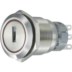 TRU COMPONENTS 701814 LAS1-AGQ-11Y/21 Vandalismebestendige sleutelschakelaar 250 V/AC 5 A 1x aan/aan 1 x 90 ° IP40 1 stuk(s)