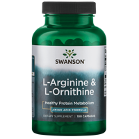 L-arginine & L-ornithine | Swanson | 100ct