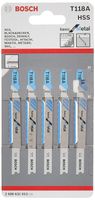 Bosch Accessoires 5x Basic voor metaal decoupeerzaagblad T118A - 2608631013 Bosch Accessoires 5x Basic voor metaal decoupeerzaagblad T118A - 2608631013