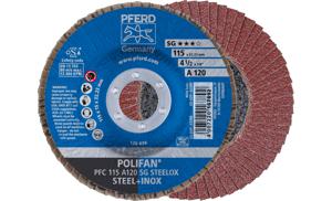 PFERD 67712115 PFC 115 A 120 SG STEELOX Lamellenschijf Diameter 115 mm Boordiameter 22.23 mm RVS, Staal 10 stuk(s)