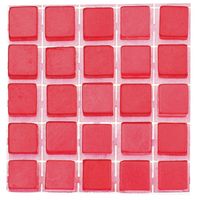 119x stuks mozaieken maken steentjes/tegels kleur rood 0.5 x 0.5 x 0.2 cm